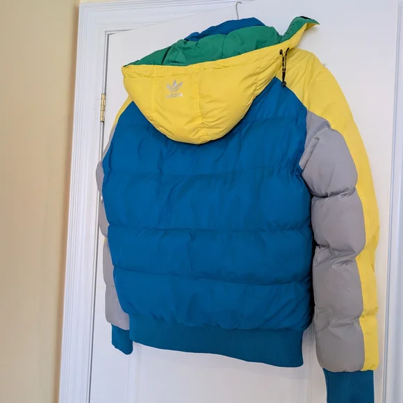 Vintage Adidas Colorblock Puffer Jacket Large - Picture 9 of 16